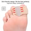 2Pcs Breathable Toe Spacers Flexible Bunion Relief Pads Double-ring Toe Separators Comfortable Toe Splints for Day Night Wear