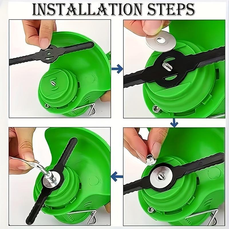20Pcs Nylon Cutter Blades For Electric Cordless Grass Trimmer Strimmer Tool Grass Trimmer Blades Replacement Garden Tool