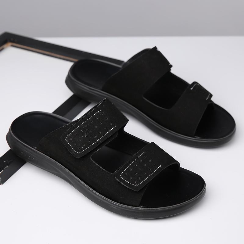 

Size 38-48 Fashionable Men Flip-flops Beach Sandals Men Lightweight Comfortable Breathable High-end Slippers Social Shoes Men 48