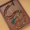 1Pcs Chinese Style Long-style Crossbody Phone Chain Anti-loss Pendant Bead Tassel Phone Chain