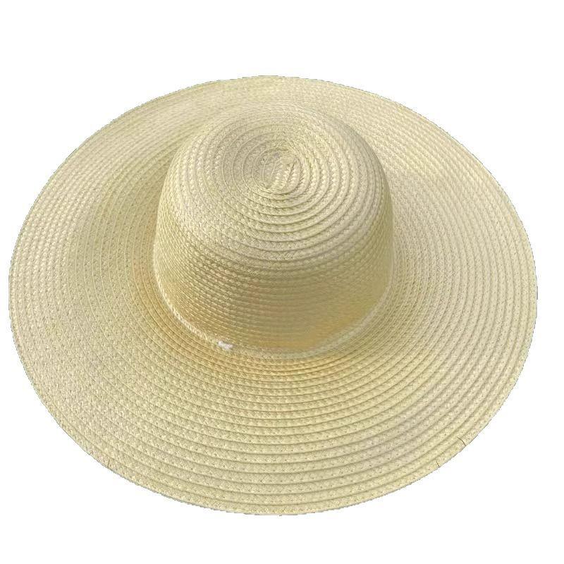 High-Quality Wheat Straw Wide-Brim Sun Protection Hat for Men and Women