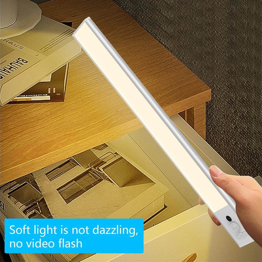 LED Motion Sensor Light Night Light Wireless USB Under Cabinet Light for Kitchen Cabinet Bedroom Wardrobe Sensor Indoor Lighting