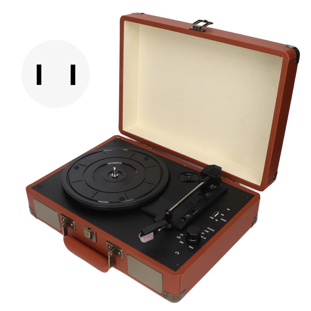 Vinyl Bluetooth Record Player 3 Speed Retro Portable Suitcase Record Player with Speakers Upgraded