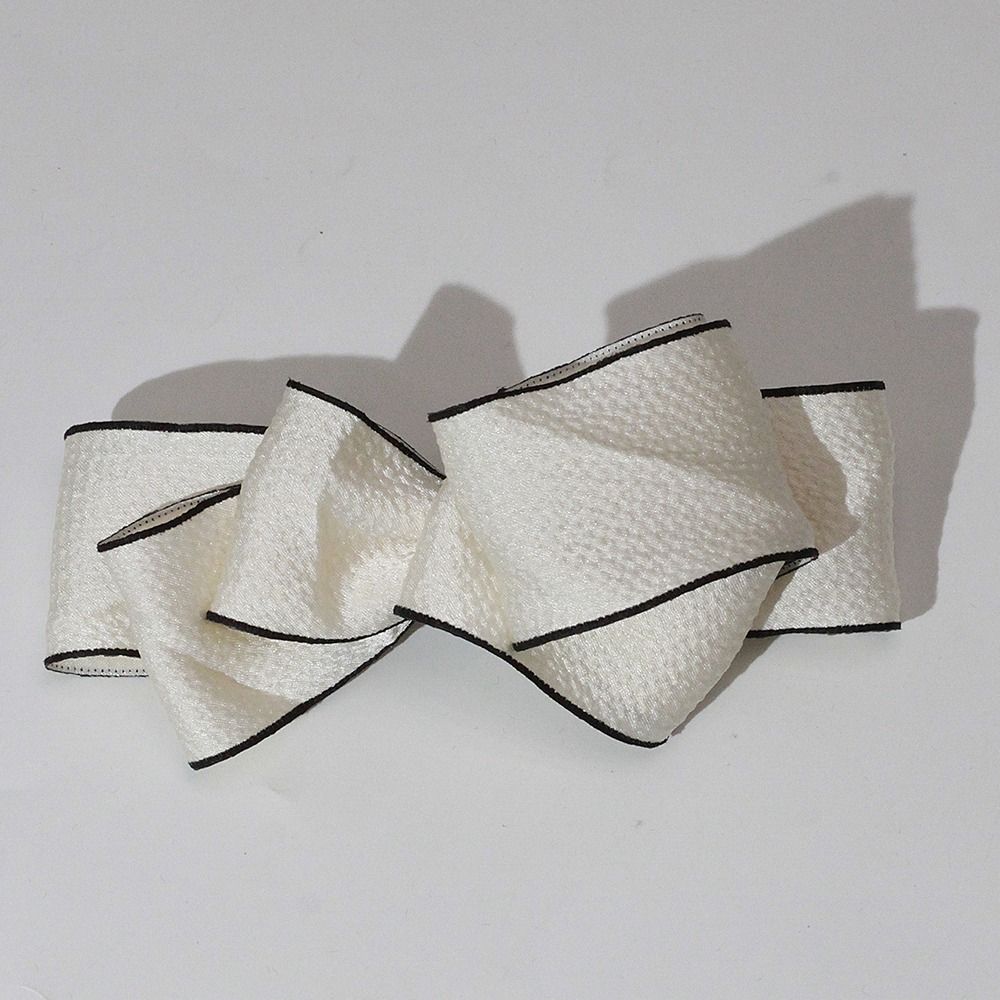 Black White Ponytail Hair Clip Charming Headwear New Imitation Bow Hairpin Women Girls