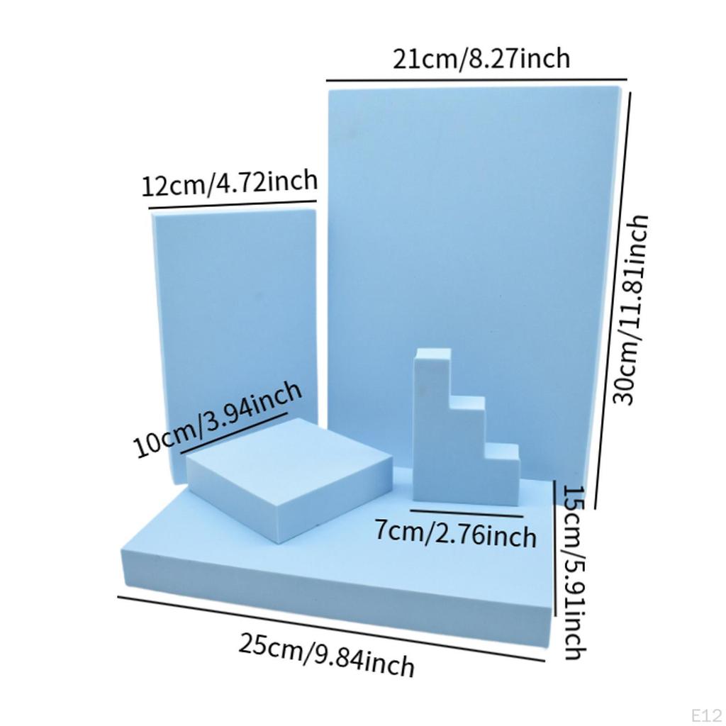 5 Geometric Foam Blocks for Photography, Ideal Product Photography. Accessories