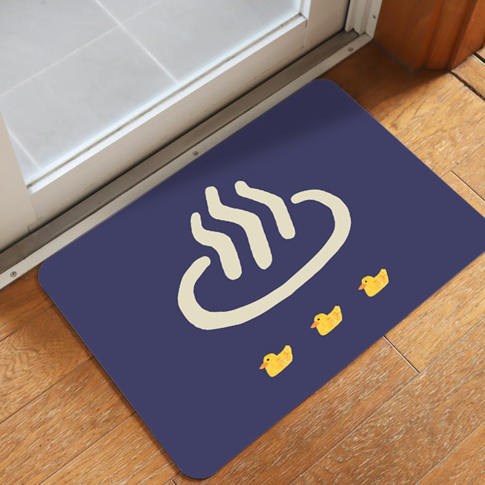 

Patented Diatomaceous Earth Bath Mat with and Spring Co-Goods Non-Slip Surface, Washable, Soft, Antibacterial, Non-Asbestos, 3.5mm (Hot Mark)