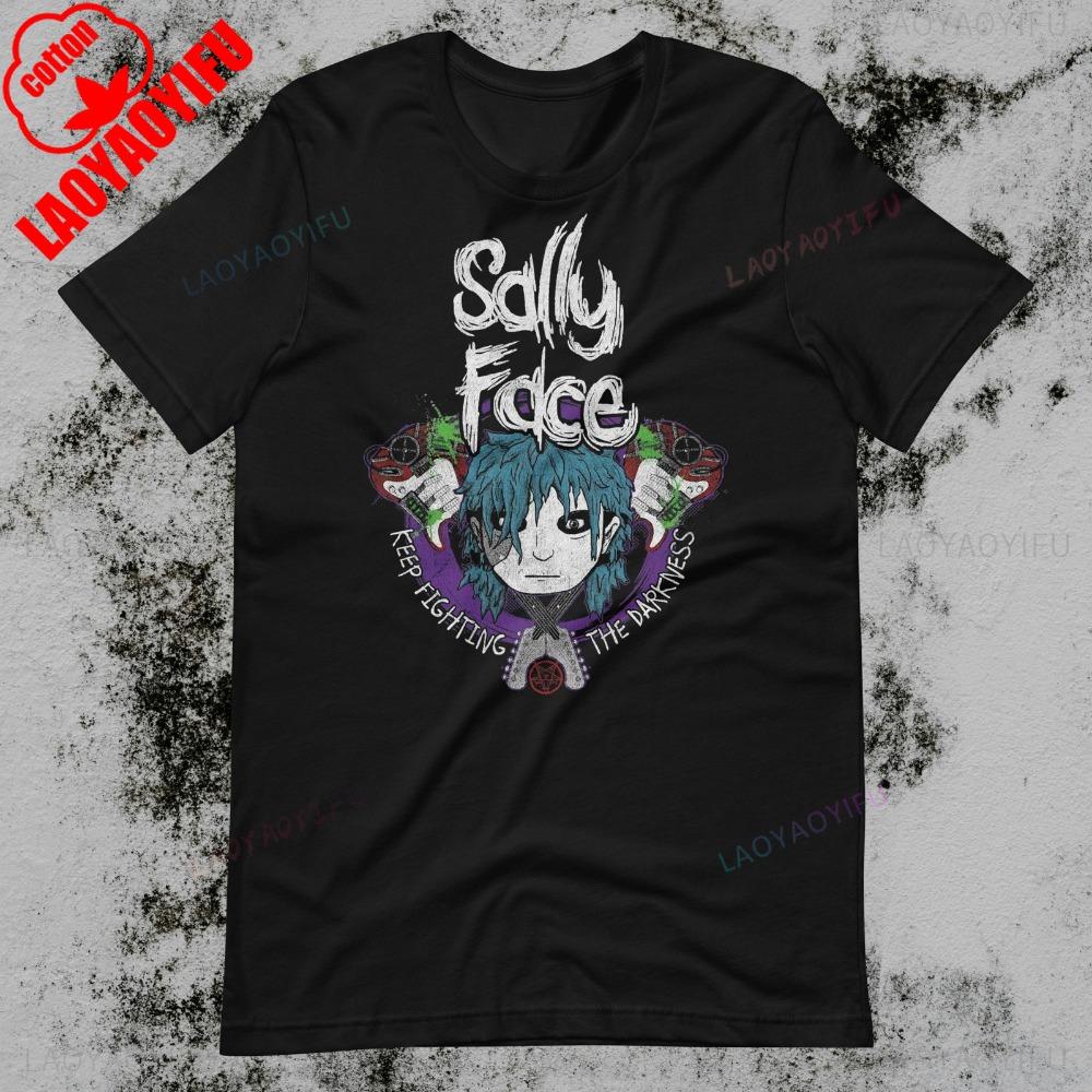 

Sally Face Готичний одяг Пастельний гот Еджі Альтернативний одяг Футболка Чоловіки Жінки Тренд Y2k Короткий рукав Футболки Унісекс Бавовняні Топи 2XL