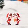 1Set Mini Christmas Couple Figurine Doll Garden Decor Ornament Toy Miniature Landscape Ornaments People Statue Resin Crafts