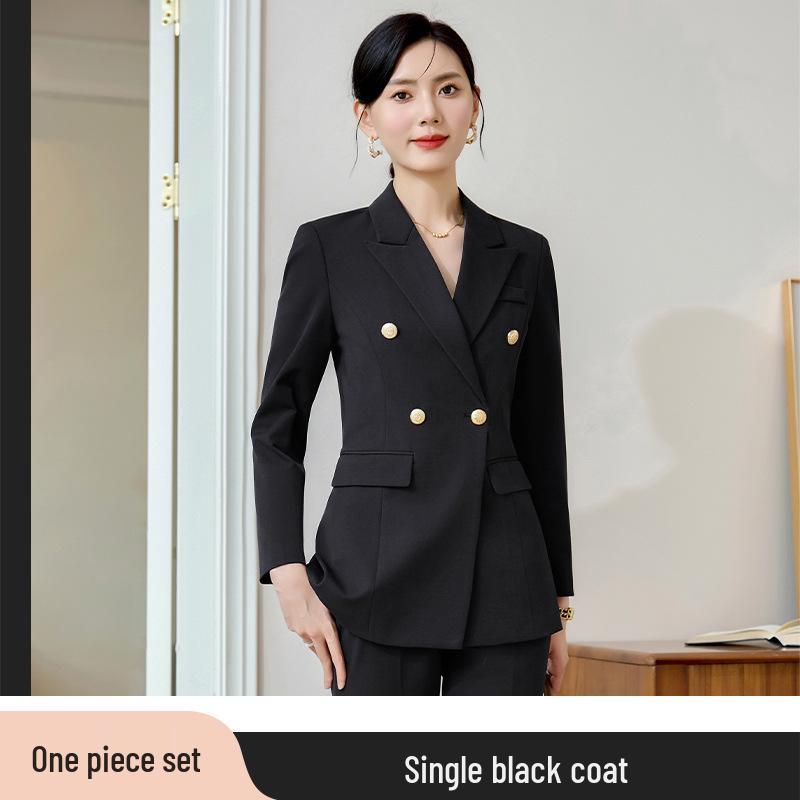 

2024 Женский профессиональный осенний костюмный набор: Формальный блейзер и брюки XXL