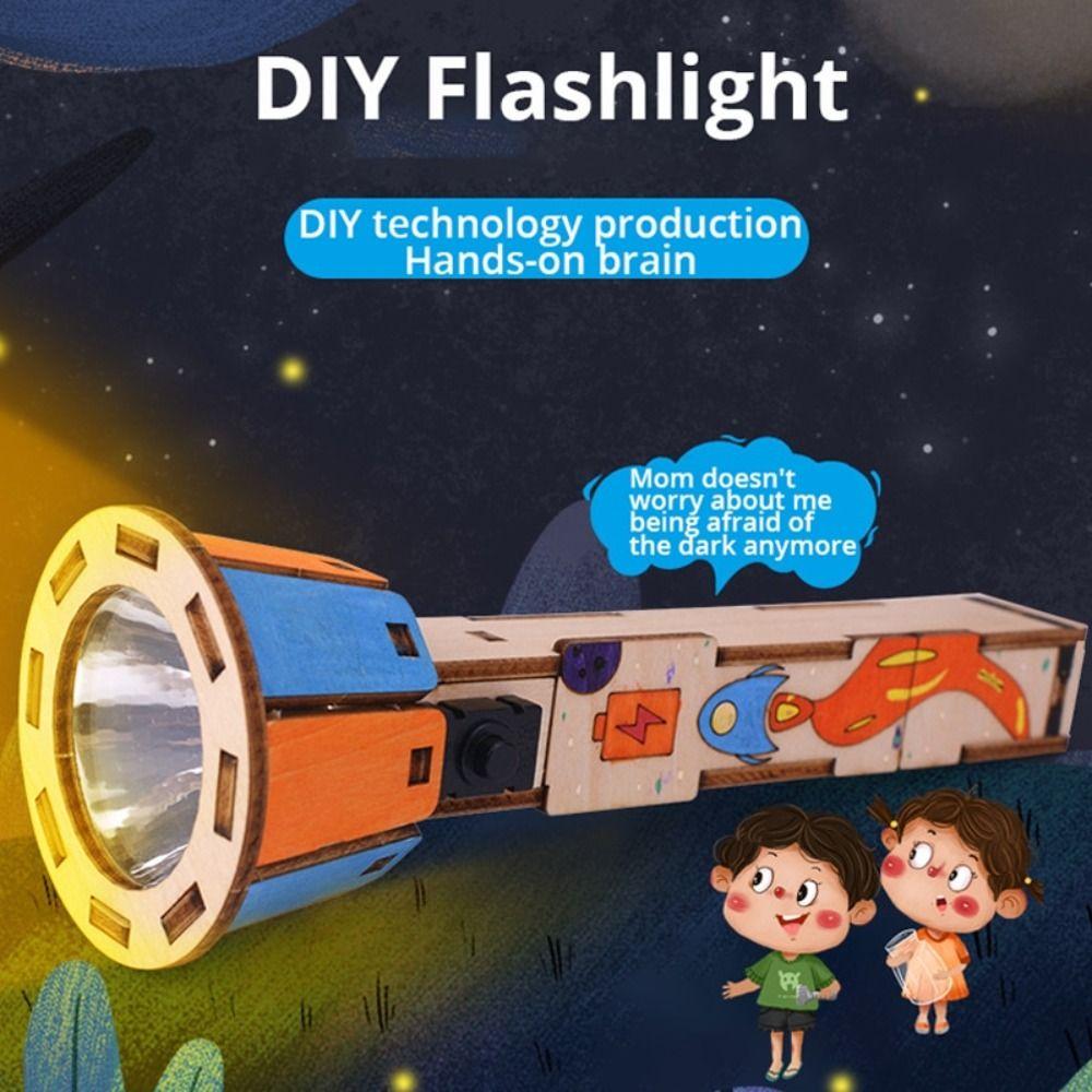 Hands-On Assembly DIY Flashlight Physics Science Hand-Assembled Flashlight  Kids Science