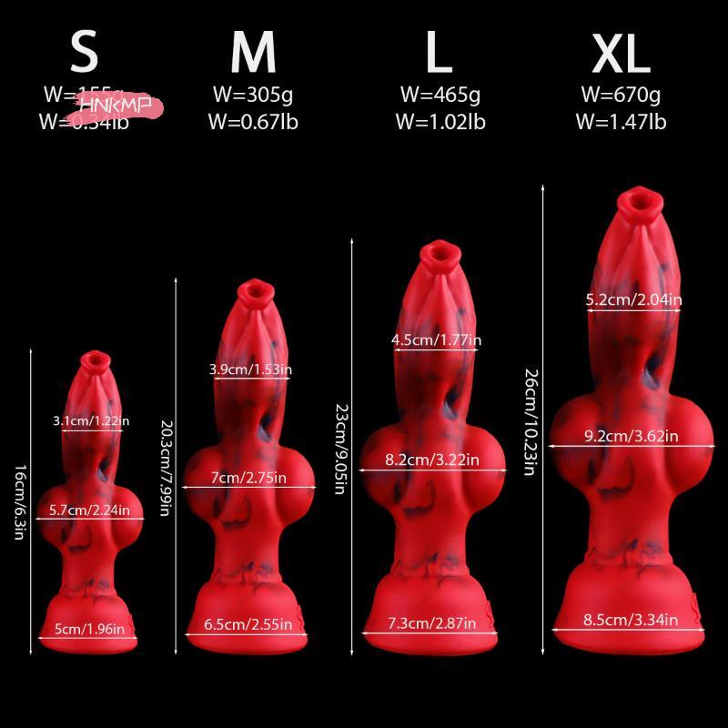 Red Giant Realistic Dildo Soft Silicone Suction Cup Anal Plug Dilation Durable Sex Toy for Women Men Prostate Massage 18+