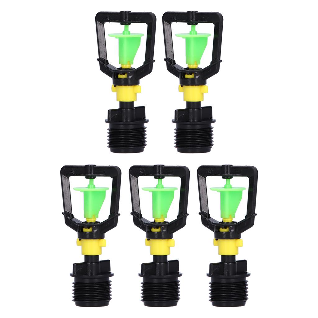 5PCS G1 2 Male Thread Rotating Sprinkler Nozzle Spray Head Misting Nozzle for Garden Irrigation