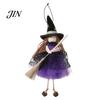 Festlicher Halloween-Schmuck Hexe Puppe mit Besen, Kleine Hängende Figur Partydekorationen Tüllrock für Spukhaus, Türfenster Dekor