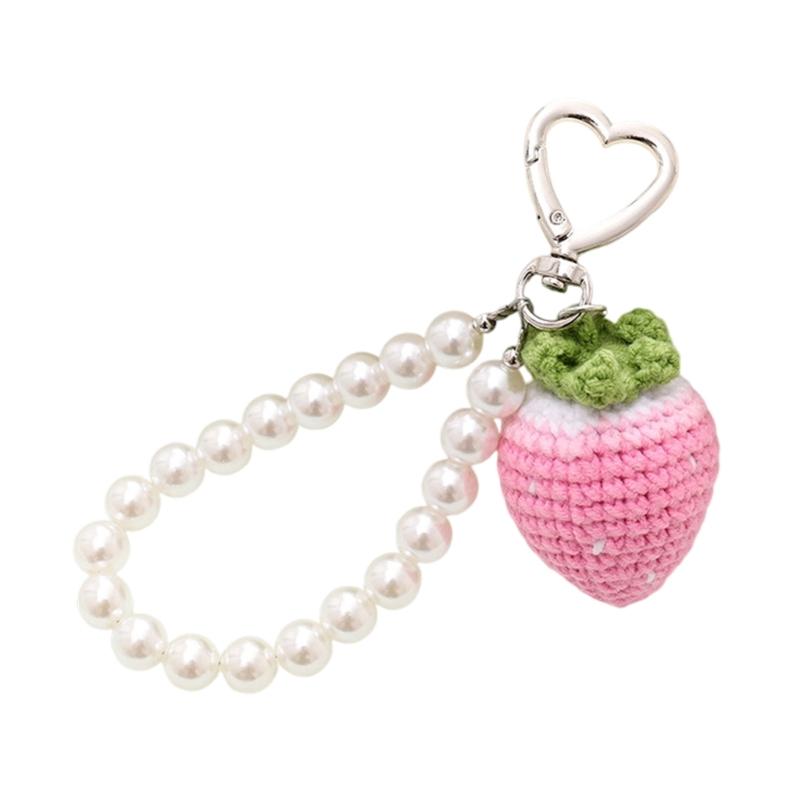 Anti Lost Phone Cord Handcrafted Fruit Charm Decoration Hanging Pendant Bracelets Keyring For Teens Adults