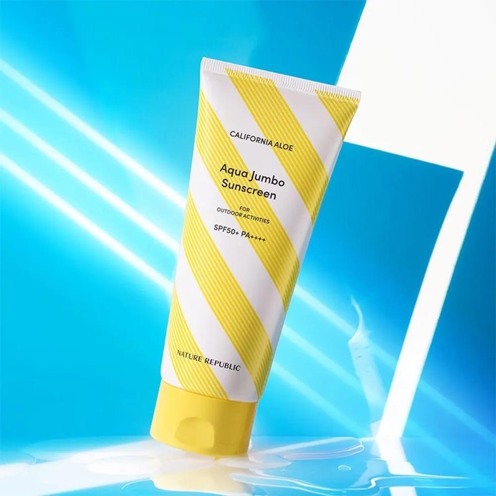 250ml Large Size Nature Republic California Aloe Aqua Jumbo Sun Lotion SPF50+ PA++++