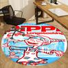Pippi Longstocking Pattern Round Rug, Indoor/Outdoor Mat, for Picnic, Gameroom, Bedroom, Office, Living Room, Home Decor Carpet, Birthday Gift