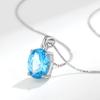 Tancise Women Necklace Pendant Classic 925 Sterling Silver Zircon Fashion Gift