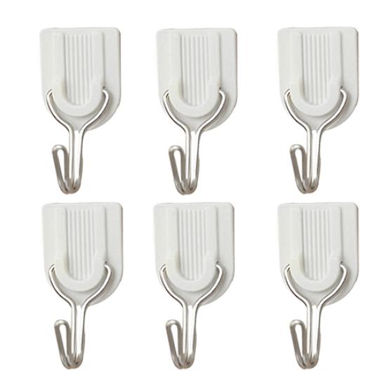 12Pcs Self Adhesive Bathroom Kitchen Stick On Wall Door Towel Holder Hook Hanger