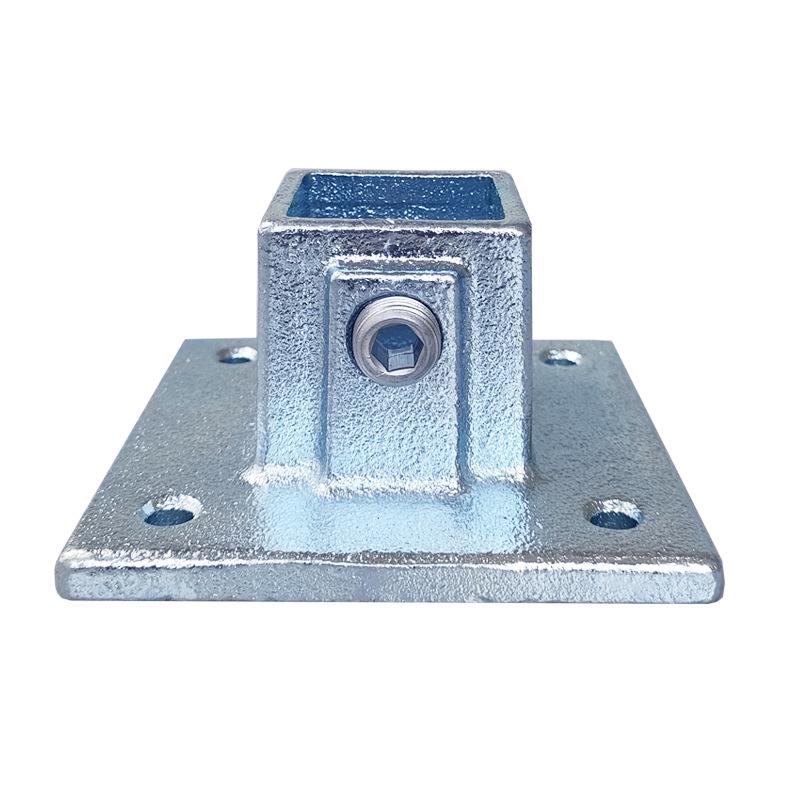 Conector de Tubo Cuadrado de Hierro Galvanizado 40x40 - Base de Unión en T para Barandilla sin Soldadura
