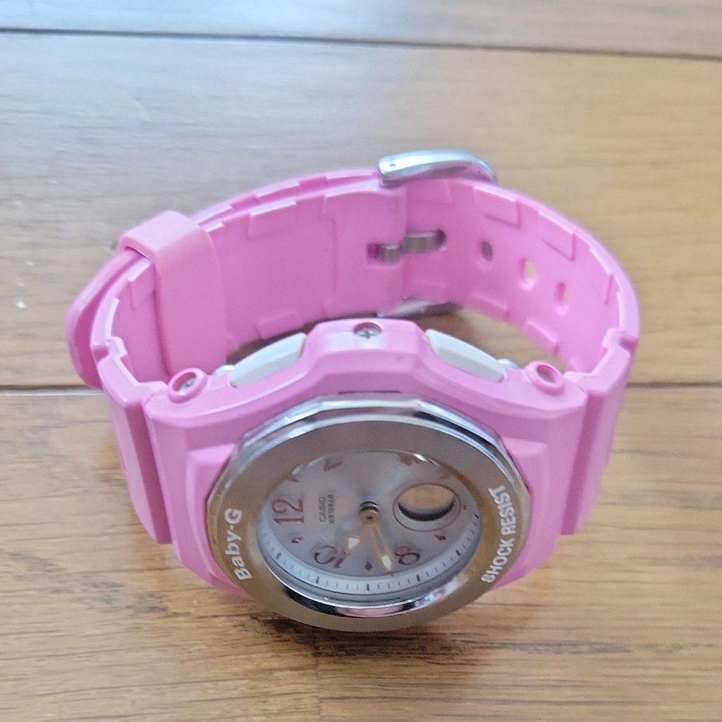 Used CASIO Baby-G BGA-1050CD Radio-controlled Tough Solar Analog-Digital Watch Pink