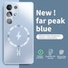For Magsafe Glass Lens Frosted Magnetic Phone Case For Samsung Galaxy S24 S25 Ultra S23 Plus Wireless Charging Protective Cover