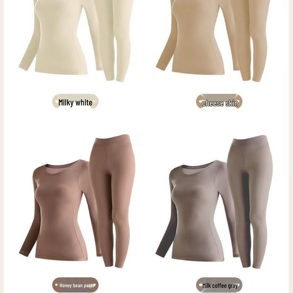 

Женский ультратонкий бесшовный теплый комплект нижнего белья 37 Degrees - Базовый слой для осени/зимы, улучшающий кожу Extra Large