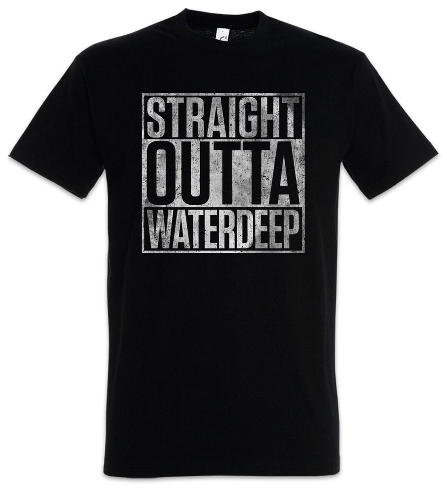 

Straight Outta Waterdeep Mens T-Shirt Eye Of The Fun PC Gamer Beholder Gaming 4XL