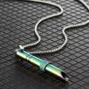 Stainless Steel Mindfulness Pendant Meditation Tool Meditation Necklace Breathing Whistle  Couple