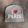 Unisex Block Color Heart Letter Knitted Hat For Fall And Winter Use Outdoor