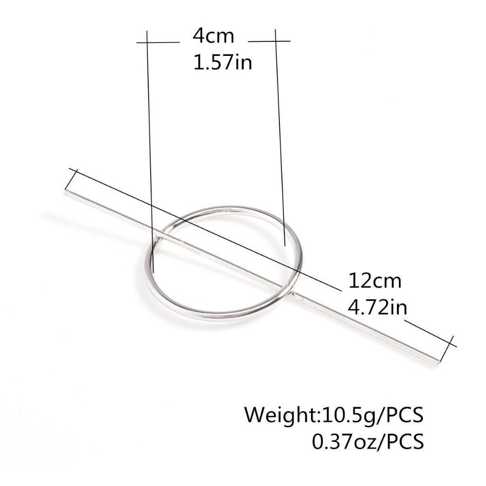 Alloy Geometric Hair Clip Japanese Style Circle Headpiece Casual Hair Accessories For Girls