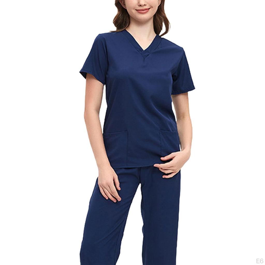 OP Clothing Set for Women, Surgical Overhead And Pants, Short-sleeved Nurse Top,