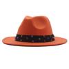 New Fashionable and Elegant Jazz Hat, Spring, Autumn and Winter Belt Woolen Casual Fashion Big-brimmed Lady Jazz Hat