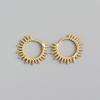 ANENJERY Beads Hoop Earrings for Women French Gold Silver Small Circle Earrings Jewelry Wholesale