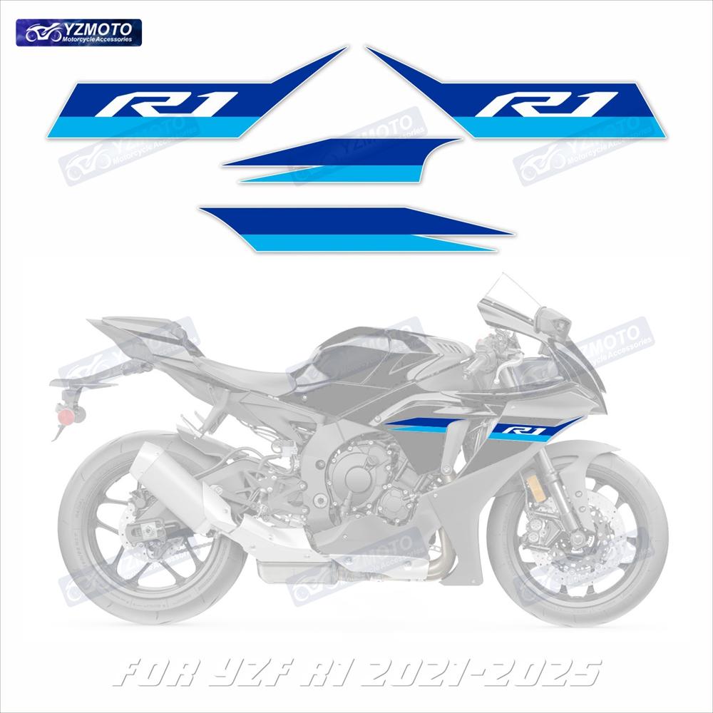 For YZF R1 YZF-R1 2020 2021 2022 2023 2024 Motorcycle Racing Fairing Stickers Reflective Body Decoration Decal Sticker