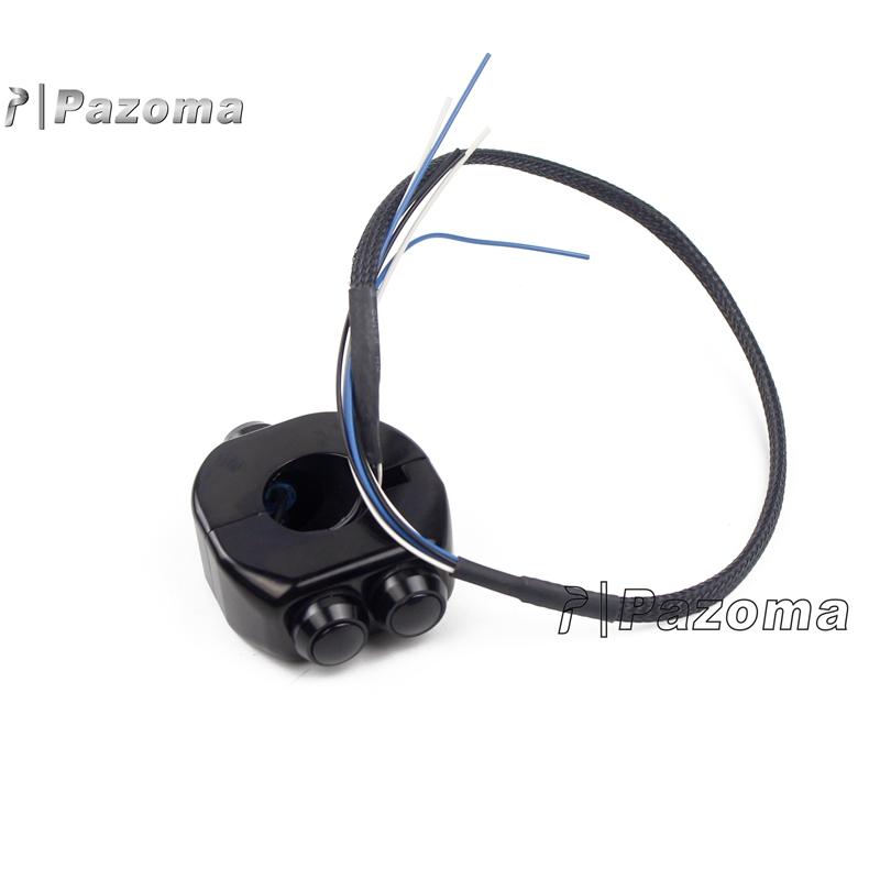 For Harley Bobber 1" Handlebar 3 Push-Buttons Controls Switches On/Off M-Switch