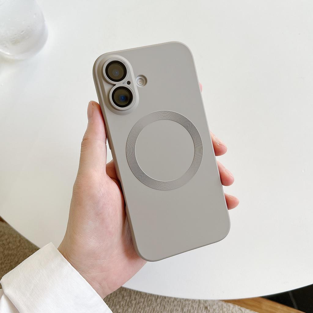 Applicable To iPhone11promax Liquid Magnetic Mobile Phone Case Apple 11 Silicone CD Pattern with Built-in Lens Case