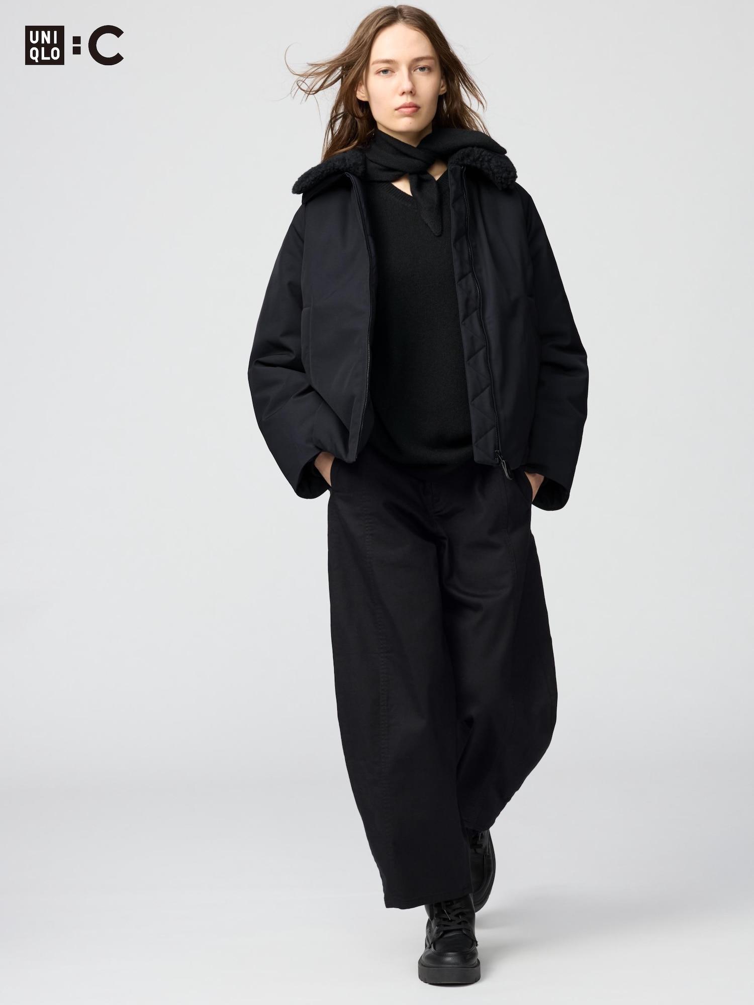 

Хлопковые брюки Uniqlo с изогнутыми штанинами до щиколотки 09 BLACK/XL