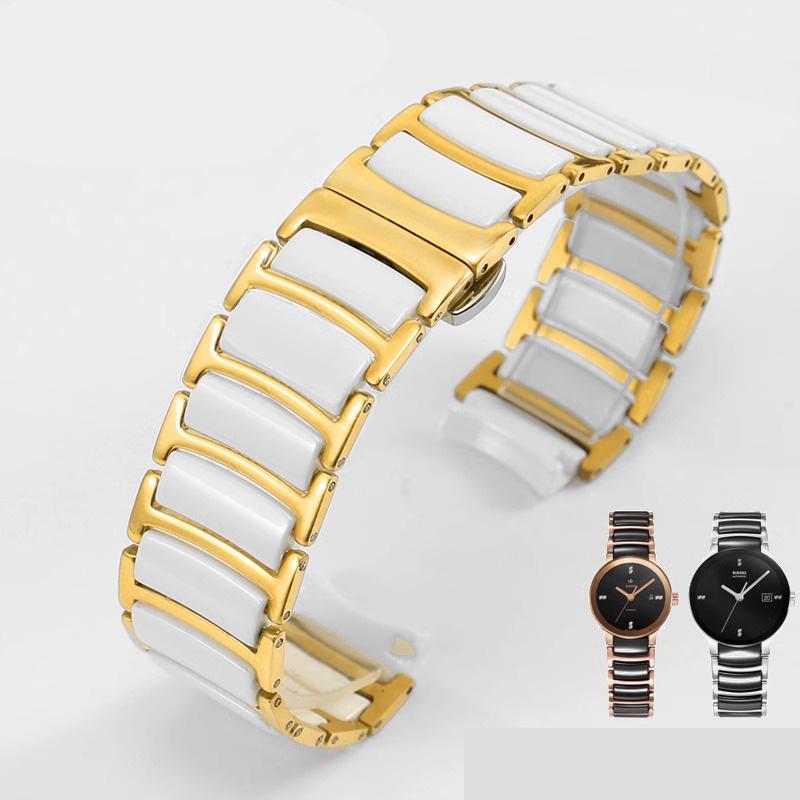 

Ремінець для годинника Rado CENTRIX R30927722 Series Fine Steel Inter Ceramic Butterfly Buckle Women Men Watch Band 12mm*16mm 16mm*20mm 16-12mm