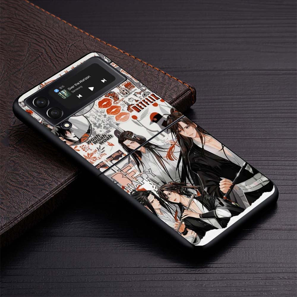 Mo Dao Zu Shi MDZS Manga Phone Case for Samsung Galaxy Z Flip3 5G Flip4 Flip5 Black Hard Cover Z Flip 5 4 3 PC Shell Zflip3 Coqu