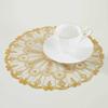 4PCS PVC Hot Stamping Cup Mat Household Bowl Mat Vase Mat Heat-insulating Fabric Dining Table Mat