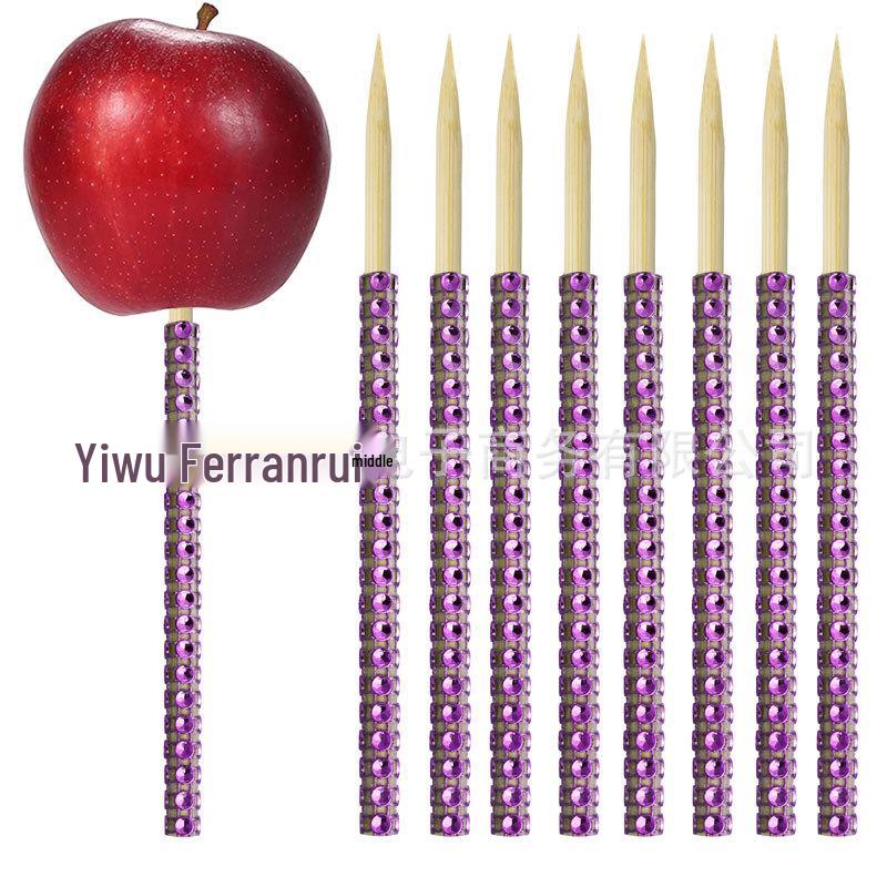 

Набор из 12 бамбуковых шпажек с бриллиантами для украшения рождественского торта и яблочного пирога 12 pieces/bag