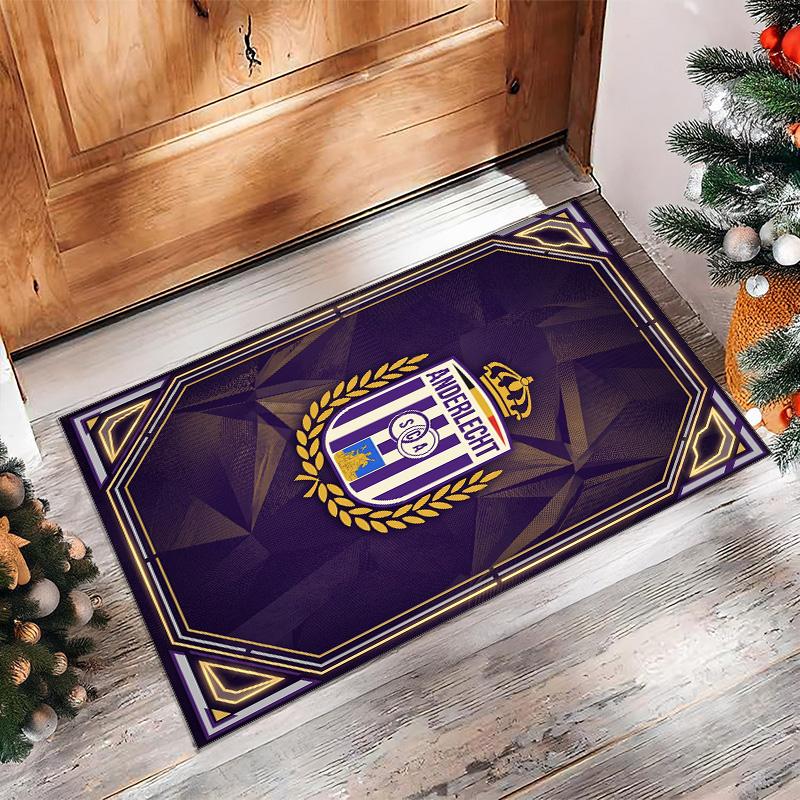 Anderlecht FC Soccer Football Pattern Soft Area Rug Non Slip Indoor Floor Carpet Sports Decor Mat for Bedroom