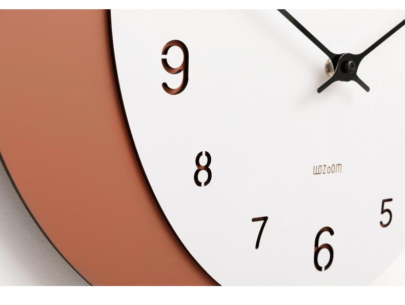 Wozoom Punch-Free Modern Nordic Wall Clock – Minimalist and Creative Design