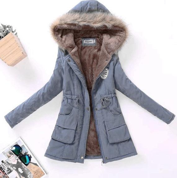 Womens Winter Down Coat Jackets Women Thicken Warm Winter Fur Collar Plus Size Parkas for Women Long Down Parka