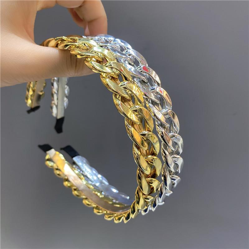 Chain Hollow Headband Light Luxury Metal Hairband Fashion Women's Hair Accessories