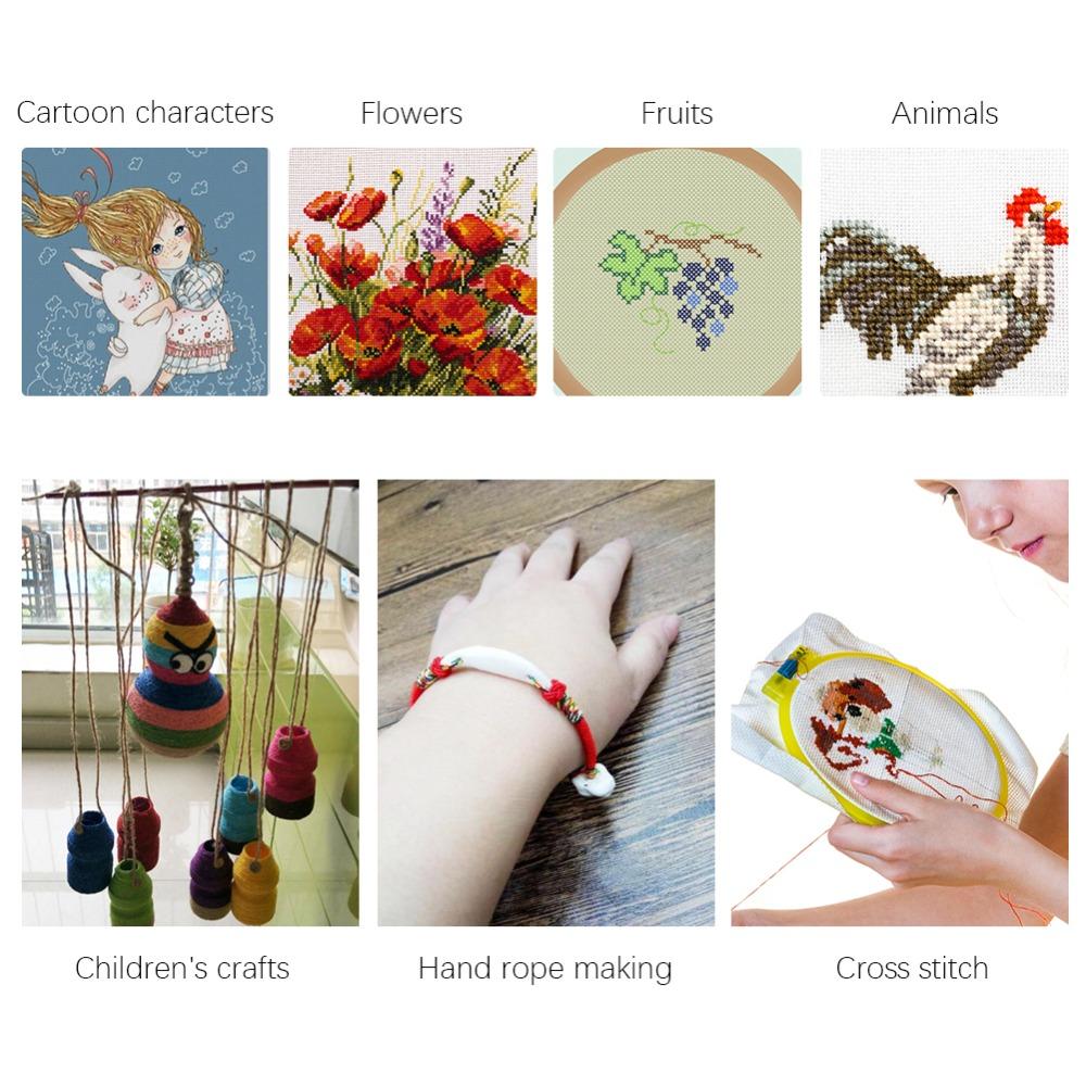 24Pcs Metallic Finish Embroidery Floss Polyester Embroidery Thread For DIY Creation