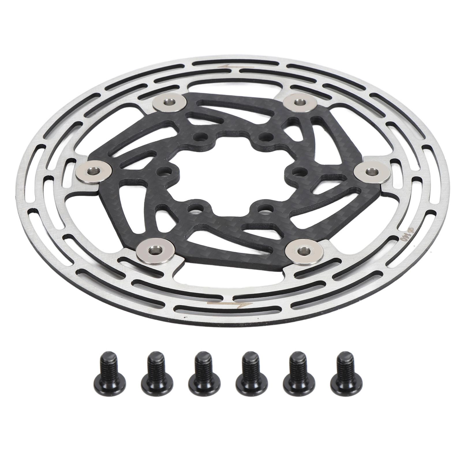 Bike Brake Disc Rotor Heat Dissipation Lightweight Carbon Fiber Steel with 6 Bolts Floating Disc Brake Rotor for Mountain Bike Road Bike