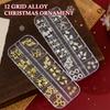 12 Grids 3D Luxury Nail Art Decorations Alloy Shiny  Gems Diamond Christmas Nail Charm Diy Nail Accessories