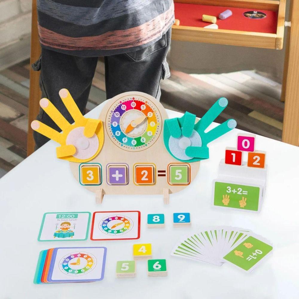 Puzzle Clock Finger Operation Kids Toy Children Counting Toys  Preschool Boy and Girl