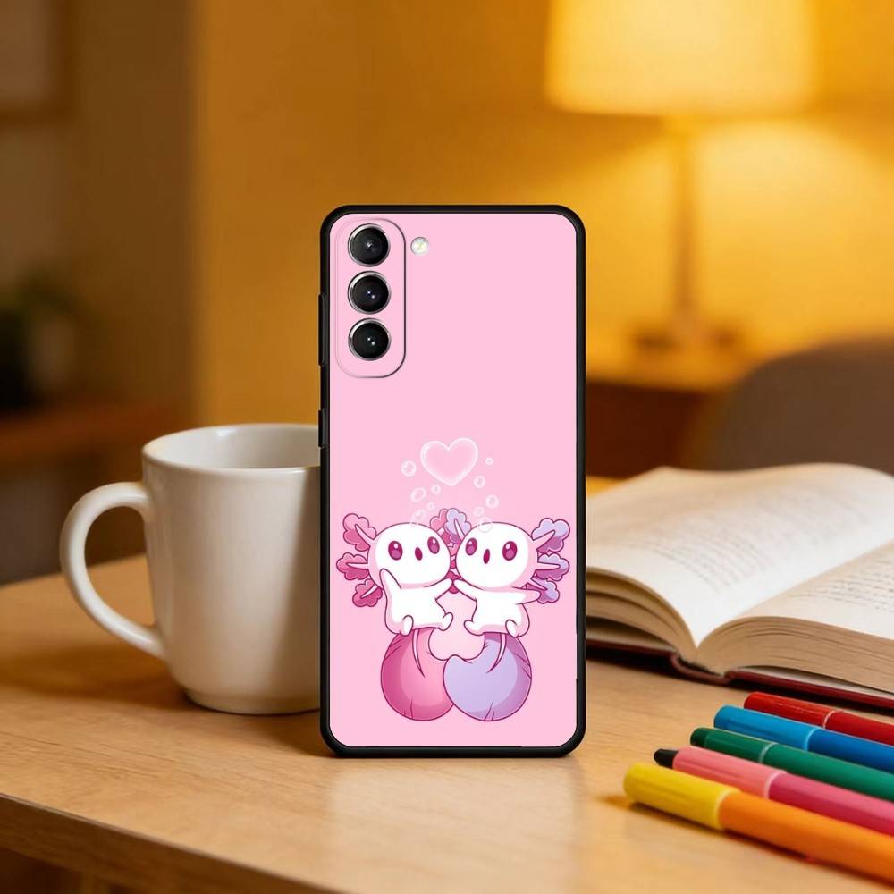C-Cute A-Axolotl Case for Samsung Galaxy S21 S25 FE S24 S23 Ultra S20 S9 S22 Plus S10 TPU Cover